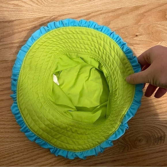 Hawaiian Print Bucket Hat Blue Green Koala Kids Sz 3T-4T - Picture 5 of 6